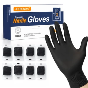 2ct of Pair Nitrile Gloves Individually Wrapped Food Grade Disposable Gloves Nitrile Premium Custom Portable Pack 2pcs of Pair