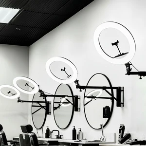 OEM Professional Ceiling Lighting for Barber Shop Beauty Salon Makeup Tattoo Wall Mounted Ring Light 18 Inch with Remote Control