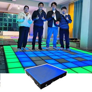 White Glossy IP67 Rated Led Dance Floor Sound-Activated DMX512 Control Rechargeable Battery 2-Year Warranty Customizable Size