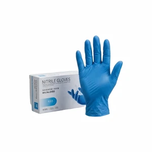 Disposable Nitrile Gloves Powder Free E450 Blue Black 9 Inch Food Grade Medical Lab Work Safety Gloves Fingertip Textured 100pcs