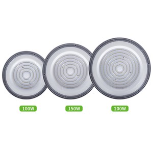 5 Years Warranty High Bay Lights 100w 150w 200w 250w IP65 Power Adjustable Warehouse Led UFO High Bay Lights