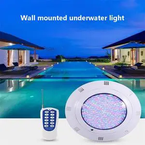 IP68 RGB LED Underwater Pool Light Engineering Plastic Remote Control Blue Portable CRI80 50000 Hours Lifespan Swimming Pool