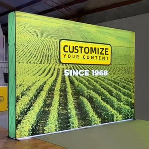 Customizable Backdrop Pop Up LED Backlit Light Box Photo Modular Display LED Pop-up Exhibition Booth With Light Display