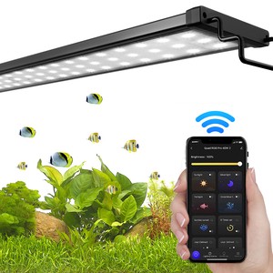 Aquarium Lamp LED Light Daytime & Night Modes And Adjustable Brightness Extendable Bracket LED Light For 12 To 60Inch Fish Tanks