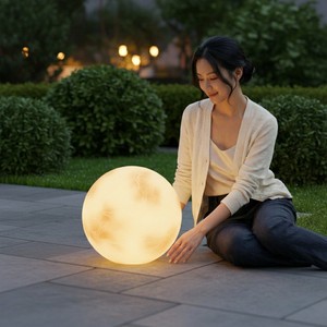 Waterproof IP65 Outdoor Decorative Halogen Landscape Lighting Patio Yard Lawn Pathway Solar Garden Ball Light Moon Sphere Lamp