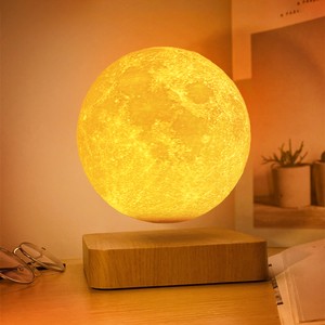 Custom Magnetic Levitating Floating LED Light Floating Moon Shaped Lamp for Business Gifts