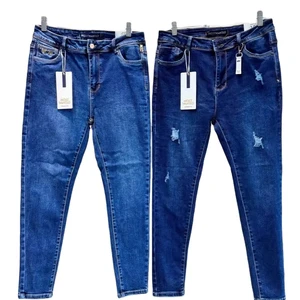 Foreign Trade Women's High Waist Skinny Fit Casual Denim Jeans Elastic Waist Spring Summer Autumn Winter Wholesale