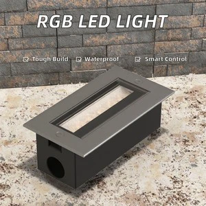 LED IP67 Waterproof Garden Underground Light Deck Kit Remote Control Decorative Staircase Brick Buried Light Reflective Wall