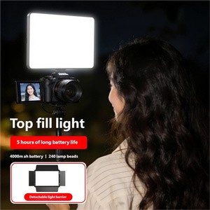 10W Power Camera Video Light Professional 5H Battery Life 2500-8500K Two-Color Temp Adjustment Live Streaming Camera Accessories