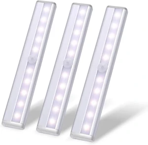 Waterproof IP40 Smart Light Sensing Battery Induction Light Kitchen 12 Led Motion Sensor Modern Cabinet Light CRI80