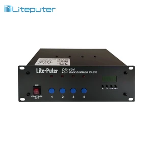 Liteputer 4-Channel DMX-512 Dimmer Pack with AC100-240V Compatibility and 3600W Max Load