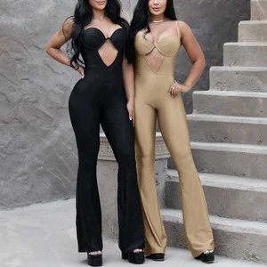 Summer Women Sports Hollow Jumpsuit