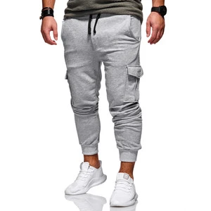 Men Breathable Slim Casual Pants Muscle Fitness Sports Trousers Bottoms Male Running Training Leggings Jogging