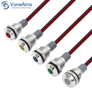 Metal Indicator Lights 6/8/10/12mm Power Signal Lights 3-6V 12-24V, 110V 220V Small Waterproof LED IP65