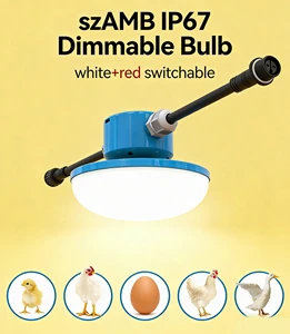 7-15w IP67 Waterproof Chicken Coop Light Flicker-free 0-100% Dimming 5-Year Warranty Barn