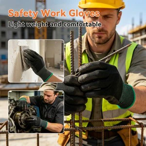Polyester PU Gloves Lightweight 13G Color Cuff Safety Gloves Protective Gear Labor Mittens PU Coated Gloves for Logistics