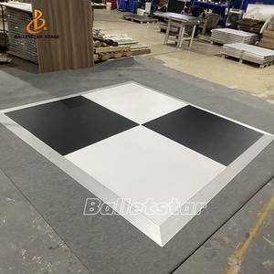 Outdoor Decoration Use Easy Movable White and Black Dance Floor for Sale
