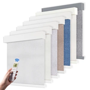 Customized Blackout Sun Fabric Roller Shades Tuya Zigbee Wifi Control Electric Motor Window Motorized Roller Blinds