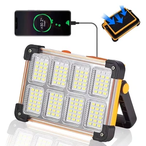 Hot Sale Solar Rechargeable light-emitting Diode Work light 10000mm Portable Flood light IP66 Waterproof
