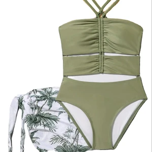 Wholesale Sexy Kids Swimsuit Girls Fashion Printed High Waist Swimsuit Beach Girls Swimwear