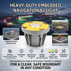Helipad Embedded Ground Navigation Light Outdoor Weatherproof Landing Guide Lamp