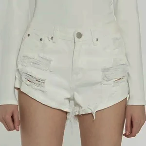 Low MOQ Mid Belt Vintage Sexy Y2K Distressed Denim Shorts Women Ripped Streetwear Summer Casual Comfort Eco-Friendly High