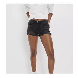Women's Fashionable High-Waist Summer Shorts Customizable Black Denim Skinny Fit Breathable Washed Hem Edges Pockets Wholesale