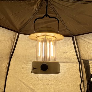 Camping Lantern Retro LED Tent COB Camping Lamp 3*AA Portable Vintage Outdoor Camping Light