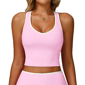 Women's Sports Tank Top Breathable Quick-Dry Fitness Crop Top For Gym Running Yoga Vest
