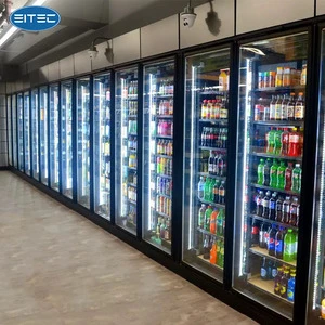 Heating Glass Doors Walk In Beer Cooler Display Cold Room
