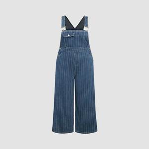 Women's Loose Fashion High Waist Jumpsuit, Big Size Denim Overalls Big Size Denim Overalls