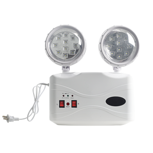 4W 10W Rechargeable LED Fire Safety Light Two Heads Emergency Lights With Battery Backup