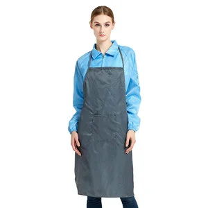 Anti-Static & Dust-Free Apron: Unisex Extended Length Cleanroom Safety Workwear (Factory-Supplied)