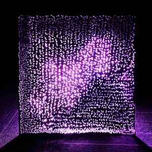 Outdoor Luminous LED Square Floor Tile Lamp with Fiber Optic Concrete Brick Modern Design IP33 Rated