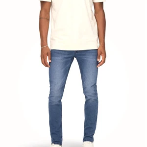 Wholesale Men Denim Jeans Breathable Washed Solid Comfortable Casual Long Pants for Winter All Seasons OEM Services Available