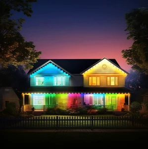 12V 24V IP68 outdoor LED pixel lighting RGBW Christmas holiday gemstone track lighting landscape permanent eaves lighting