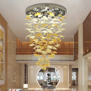 Luxury Custom Glass Bird Chandelier LED Pendant Light Modern Hotel Lobby Villa Staircase Artistic Decorative Lighting