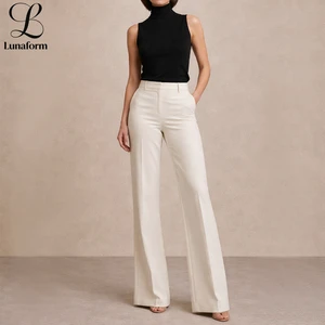Tall Women Pants Trousers Fit And Flare High Waist Wide Leg Tailored Office Formal Extra Long Custom Inseam