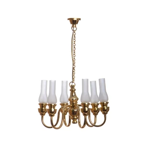 1:12 Scale Luxury Chandelier Dollhouse Lights Miniature Lighting with Battery Doll House Lighting Pendant