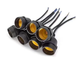Light Socket Power Cord E12 E14 E26 E27 Lamp Base Holder Holiday LED String Light Cable Waterproof Lamp Holder Lamp Bulb Socket