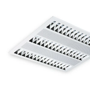 36W Modern Design Fluorescent Lighting Grille Lamp with Air Slot 5 Cross-Blade Double Parabolic Reflector for High Efficiency