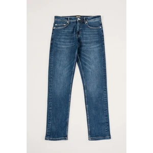 Custom Men's Slim-Fit Straight-Leg Stonewashed Denim Jeans Full-Length Baggy Vintage Style Breathable for Summer Autumn Old