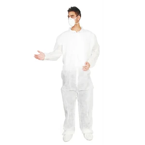 High Quality Disposable Safety Anti-Static Waterproof Hood Light PP Nonwoven High-Security Cleanroom Safety Clothing Microporous
