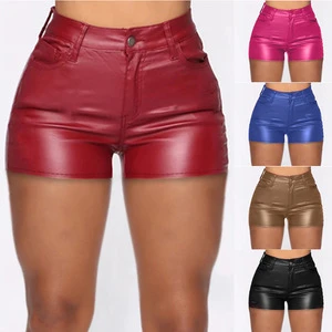 2023 Hot Selling S-5XL Fashion Sexy Solid Color High Waist Tight Fitting Bag Buttock Casual Shorts Women's Plus Size Shorts