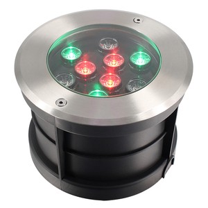 Rise RS-RP9W 9W Floating Underwater RGB DMX512 Ground Led Swimming Pool Light IP68 Stainless Steel Dimmable DC12V/24V 2700-6500K
