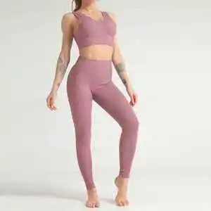 High Quality Customized Summer Women Yoga Set Plus Size Washed Lace Belt Sportswear Fitness Gym Running Suit