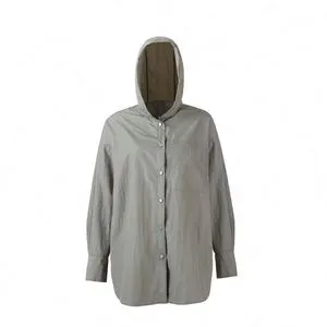 Womans Long Sleeve Uv Sun protection Hooded Shirt Uv protection Sheer Women's Shirt with Collar Sun protection