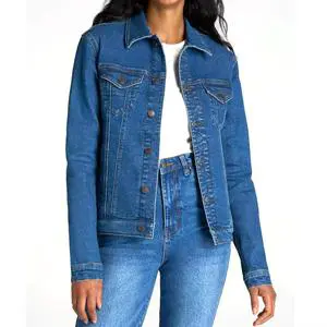 Truckers Women's Denim Jackets Women 2024 Utility Cropped Oversized Jeans Outwear Denim Jacket Black Shirt Denim & Jeans Jackets