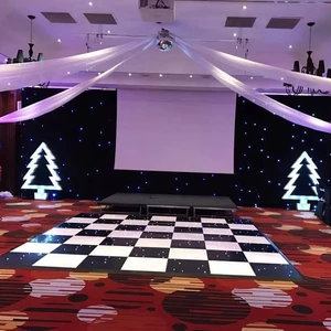 Event White Black Dance Floor 3D Infinity Mirror Led Dance Floor Light