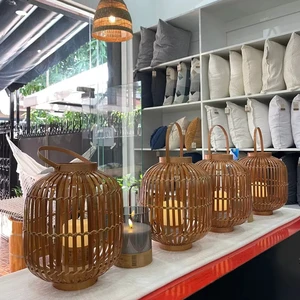 HOT SALE! Bamboo Lampshade, Pendant Light for Garden Decoration, Bedroom Living Room, Kitchen
